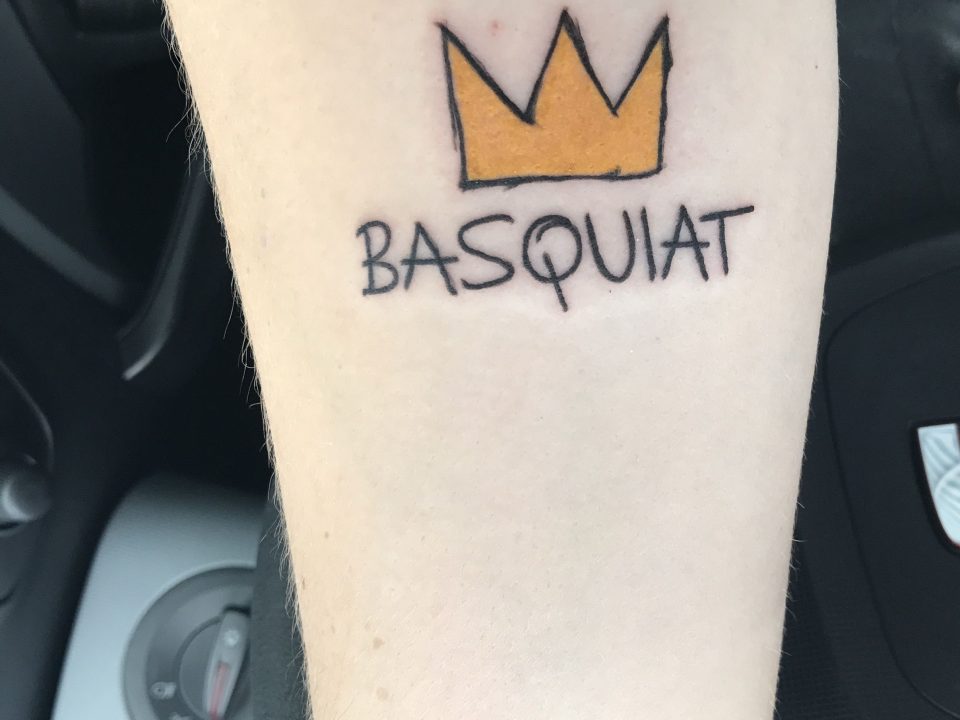 Iconic Basquiat Crown Tattoo