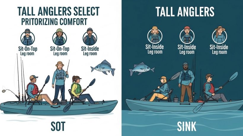 How to Select Fishing Kayaks for Tall Anglers Without Sacrificing Comfort